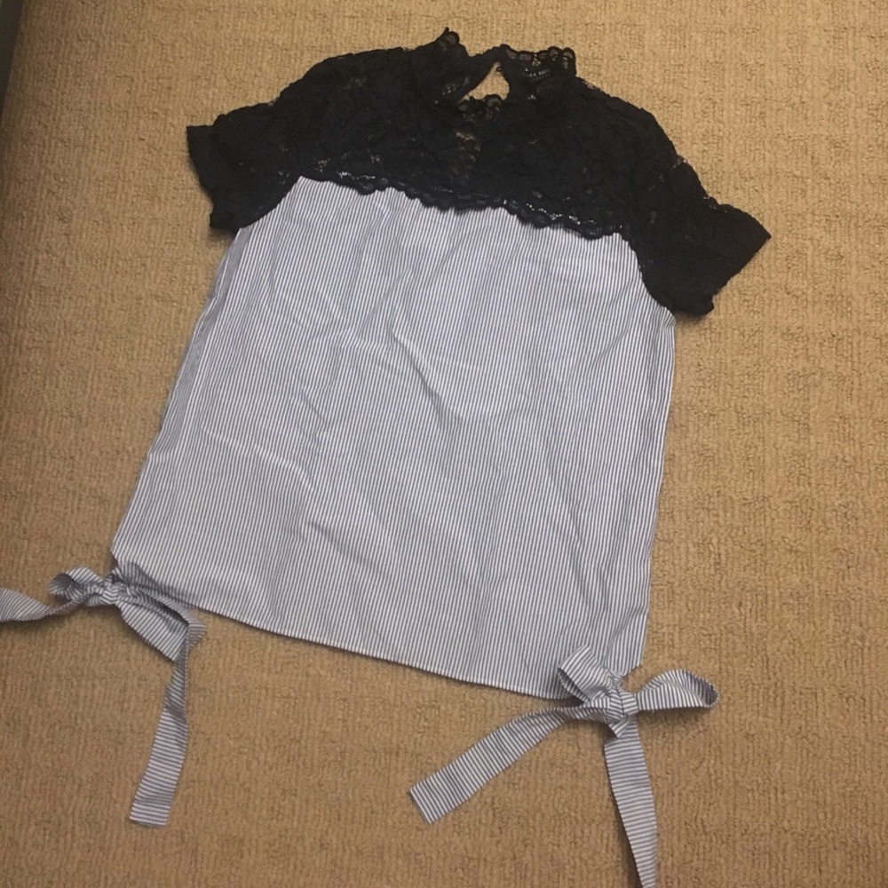 ZARA lace /strip shirt